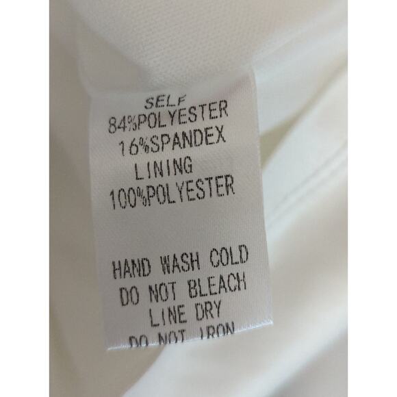 TIC TOC White Satin Bodycon Mini Dress Women's MEDIUM Party Cottage Core NWT - Picture 8 of 10